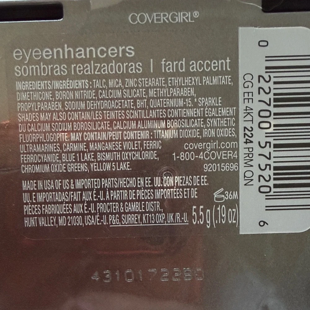 COVERGIRL Quad Eyeshadow Palette “Prom Queen” 224 Green, Taupe & Plum  Sealed - Picture 3 of 4